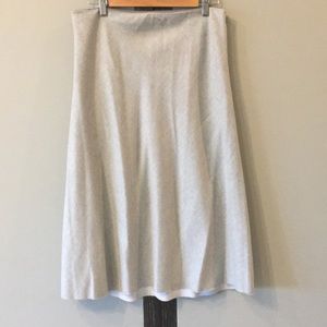 Theory light grey wool skirt